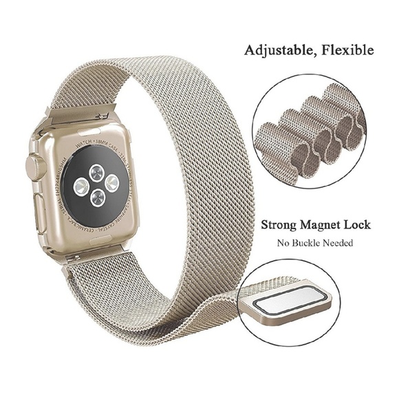 Milanese Loop For Apple Watch 38mm, Stainless - Picture 2 of 4